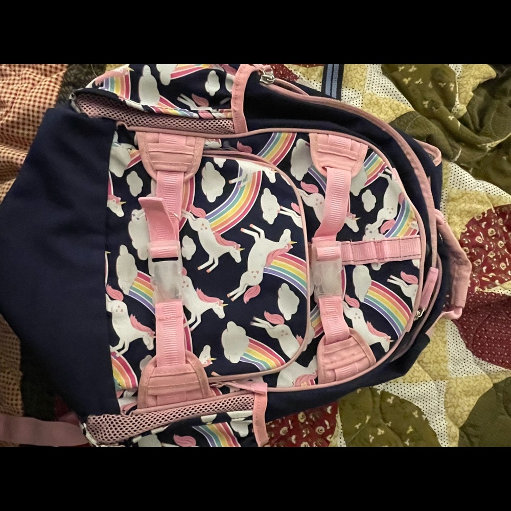 Pottery barn kids unicorn and rainbow backpack large size